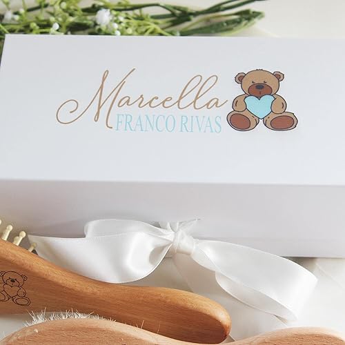 Miniatura 6 de Juego de cepillos de madera personalizados para bebés  Cepillo de madera personalizado para bebés  Regalo personalizado para niños