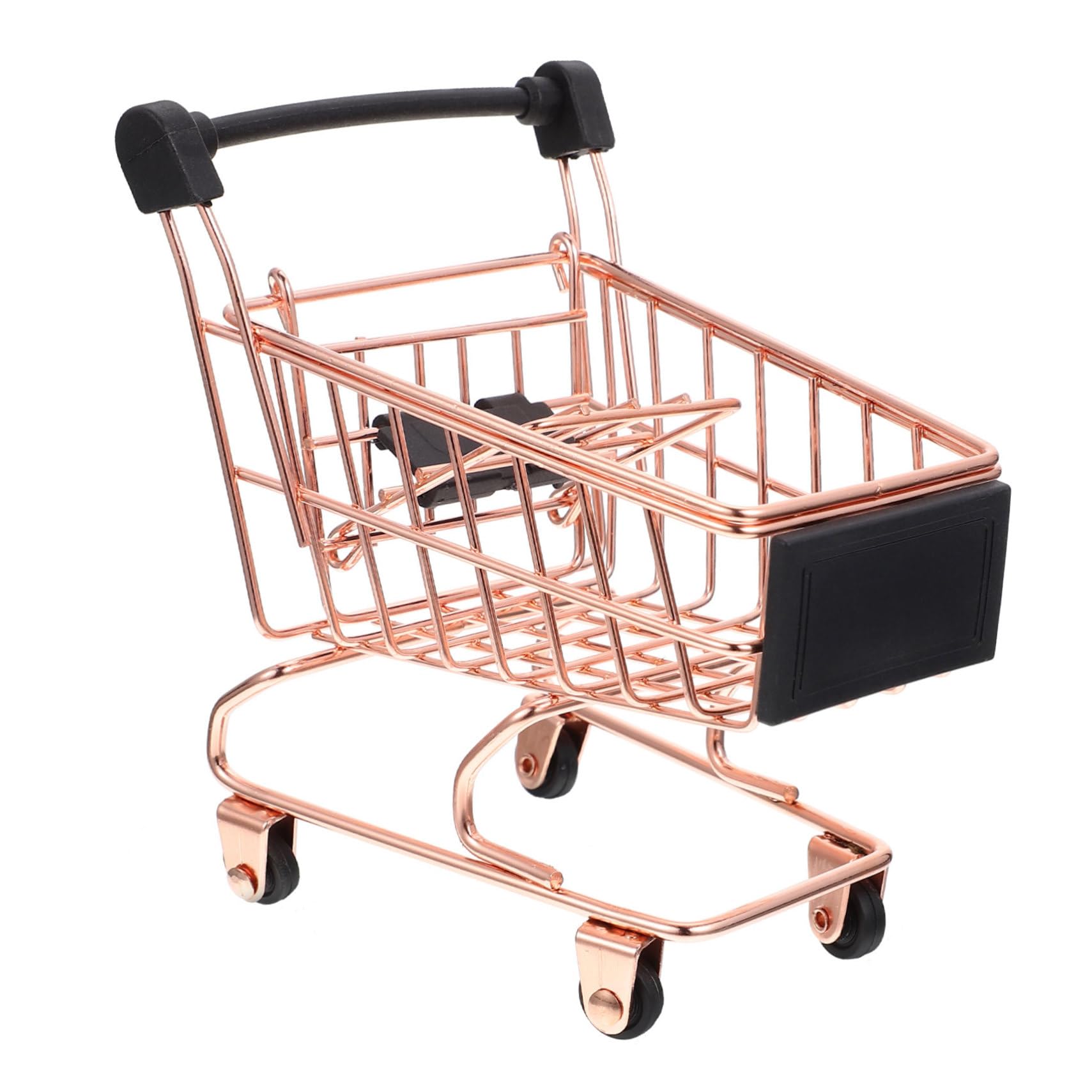 HONMEET Mini Shopping Cart for Iron Simulation Trolley Design for Playtime Desktop Decor Enhances Imagination Hands Skills