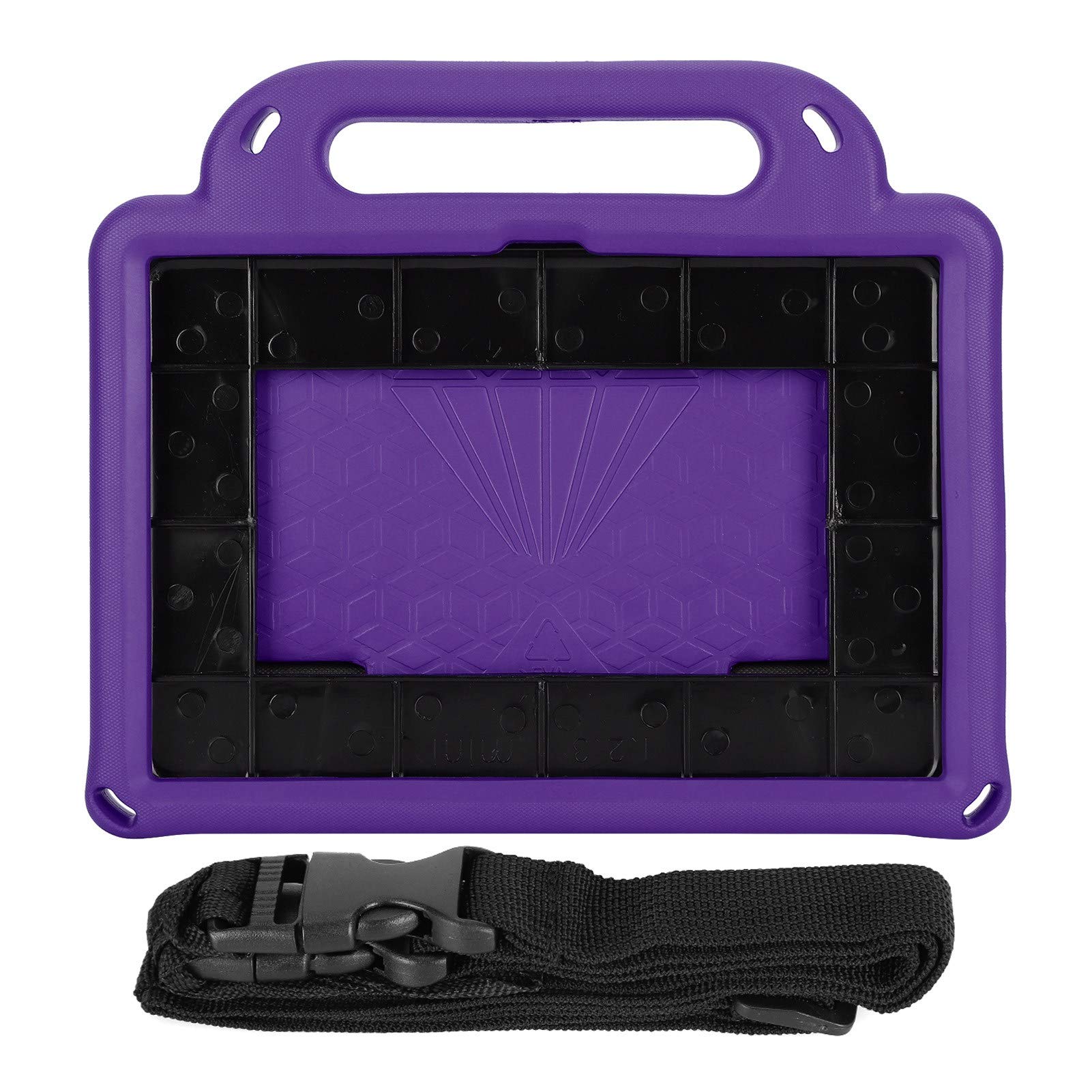 Tablet-Schutzhülle mit Griff und Halterung für HD 8 & 8 Plus 2020, Schutzhülle aus EVA-Schaum, ungiftig, für Kinder (PURPLE)