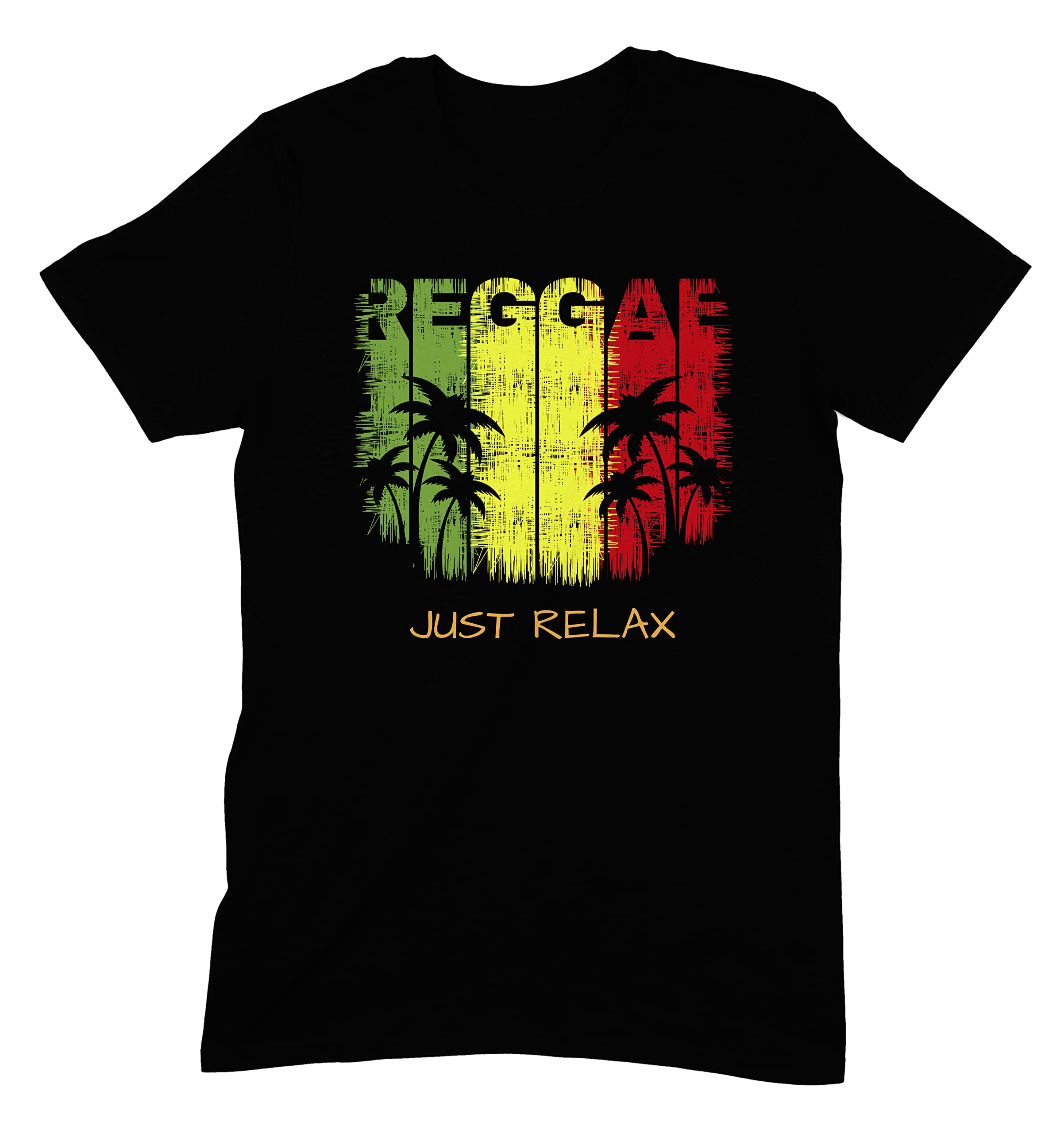 Reggae Just Relax Rasta Men's T-Shirt (3XL, Black)