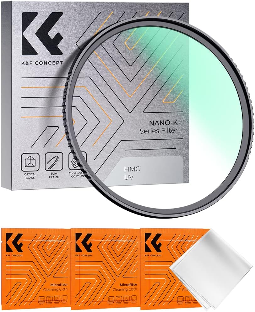 K&F CONCEPT 58mm MC UV Protection Filter Slim Frame with Multi-Resistant Coating for Camera Lens (Nano-K Series)