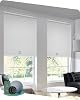 Yoolax Motorized Blinds with Remote, Blackout Smart Blinds for Windows Motorized Roller Shades, Automatic Window Shades Work with Alexa for Bedroom Office Kitchen Jacquard White, 30 W x 72 H