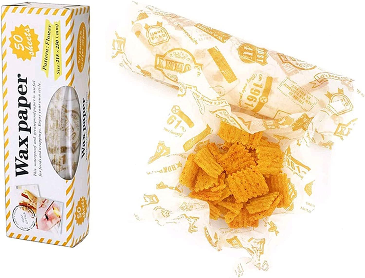 150 Pcs Wax Paper Sheets For Food Dot Printed Bakery Tissue Greaseproof Disposable Wrapping Paper Sandwich Food Picnic Basket Liner Halloween Xmas Birthd