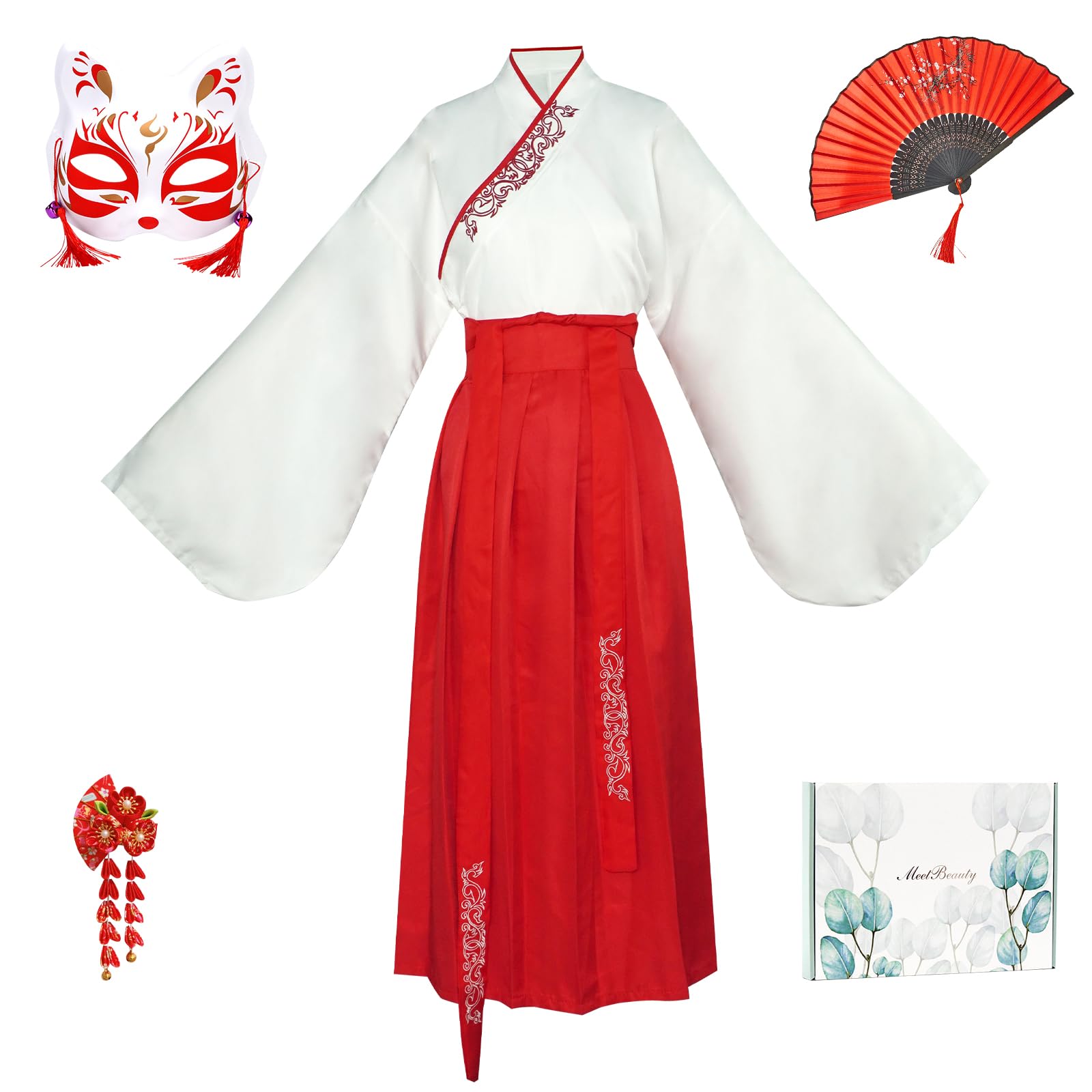 YOOCHUENG Chinese Hanfu Dress Set for Women Cosplay - XL Size (EU 46-48)