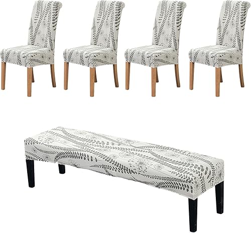 Vista 60 de Eco-Ancheng Funda para silla de comedor, funda extraíble para protección de banco, asiento y silla, sala de estar y cocina A1