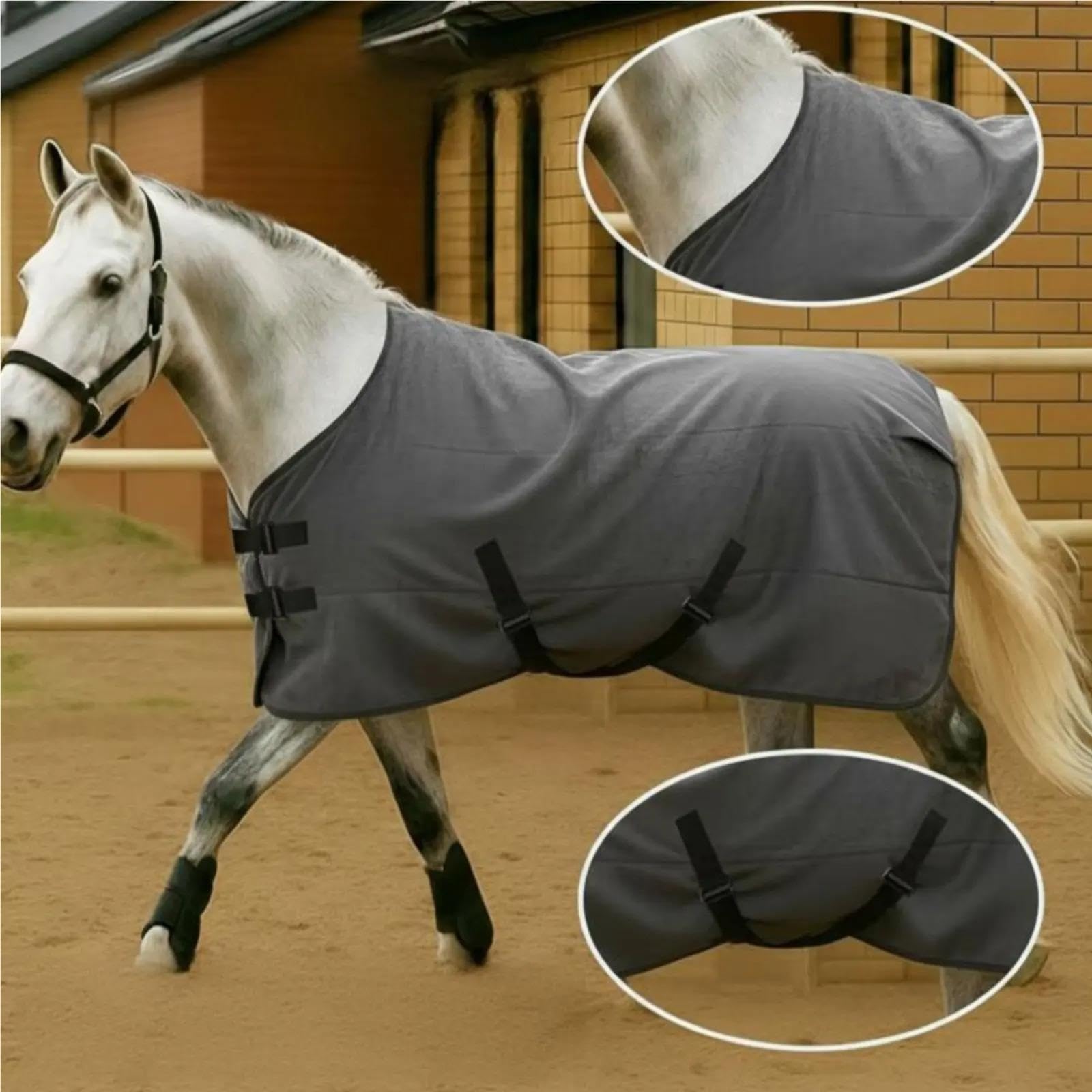 Coperta Invernale for Cavalli, Coperta In Pile Delicata Sulla Pelle | Forniture equestri anti-sfregamento ad asciugatura rapida for esterni