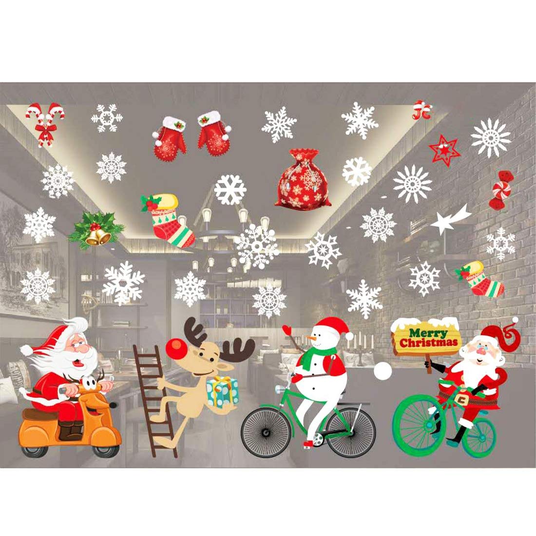 Stickers de Noël muraux amovibles pour créer une ambiance magique en famille