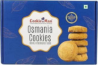 CookieMan Osmania Hyderabadi Biscuits – 320g | Bakery-Fresh Tea-Time Cookies Made with Refined Wheat Flour & Milk Solids | Classic Chai Biscuits, Perfect for Snacking & Gifting