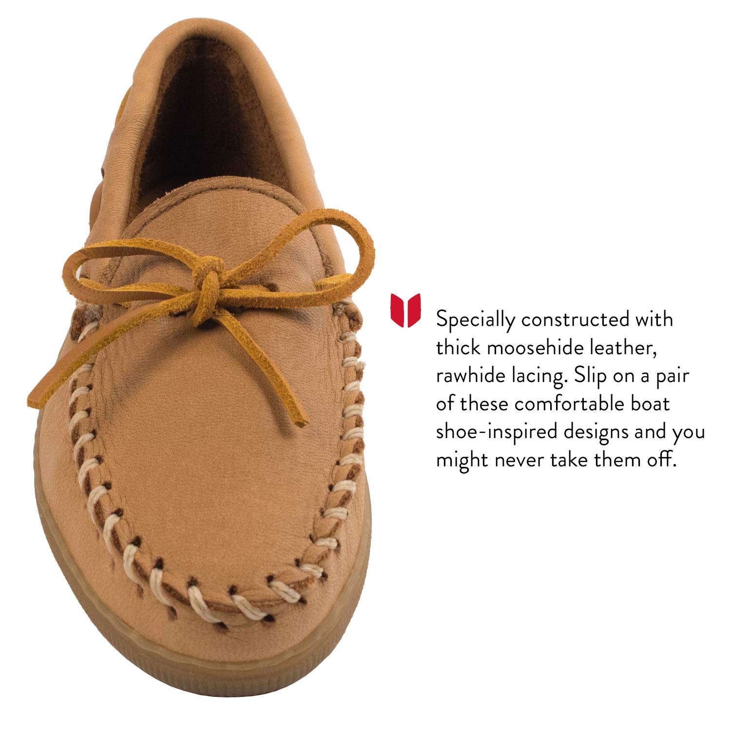 Minnetonka Moosehide Classic 490 - Mocasines de Cuero para Mujer