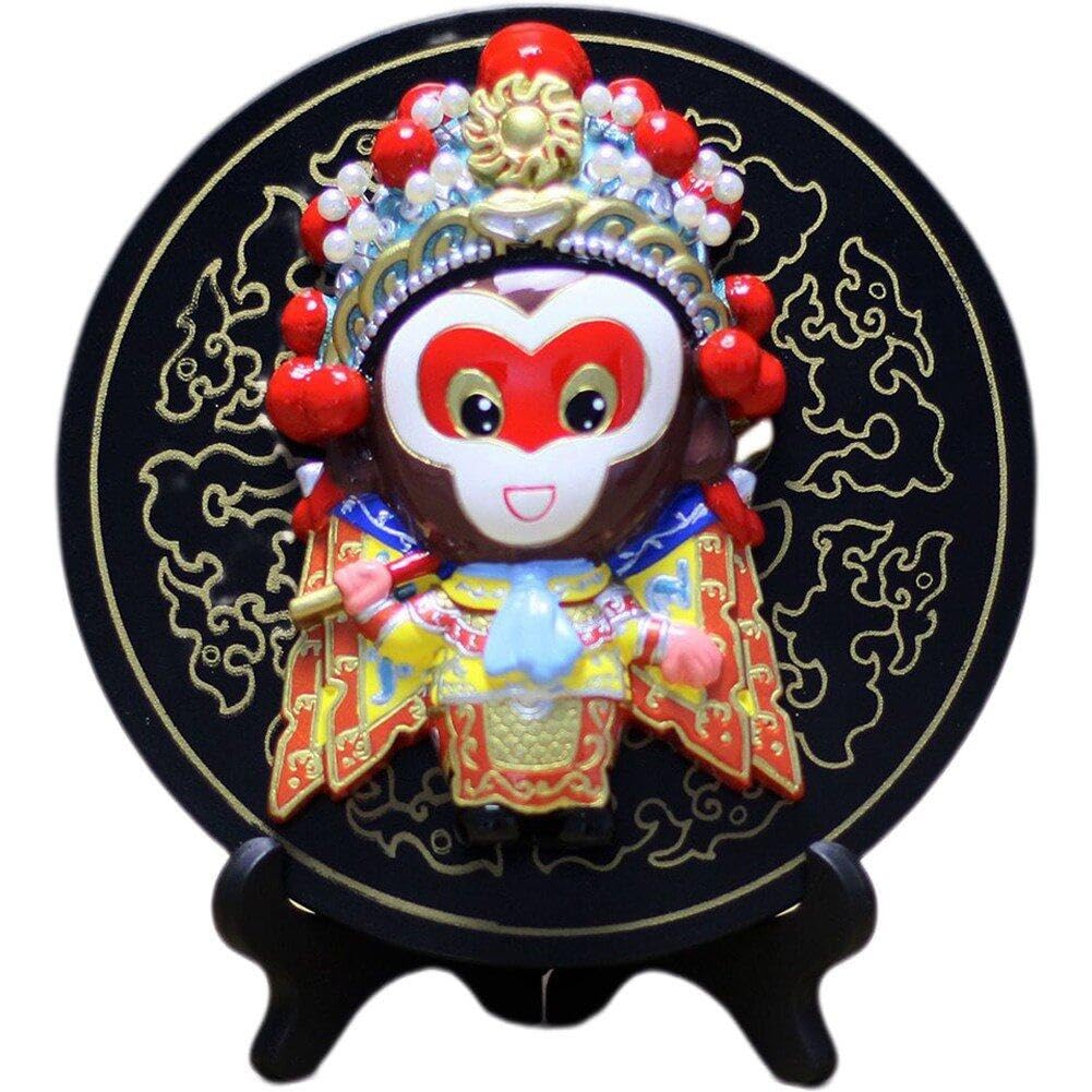 Masque de Pékin du Roi Singe pour Décoration d'Armoire à Vin et Salon Asiatique