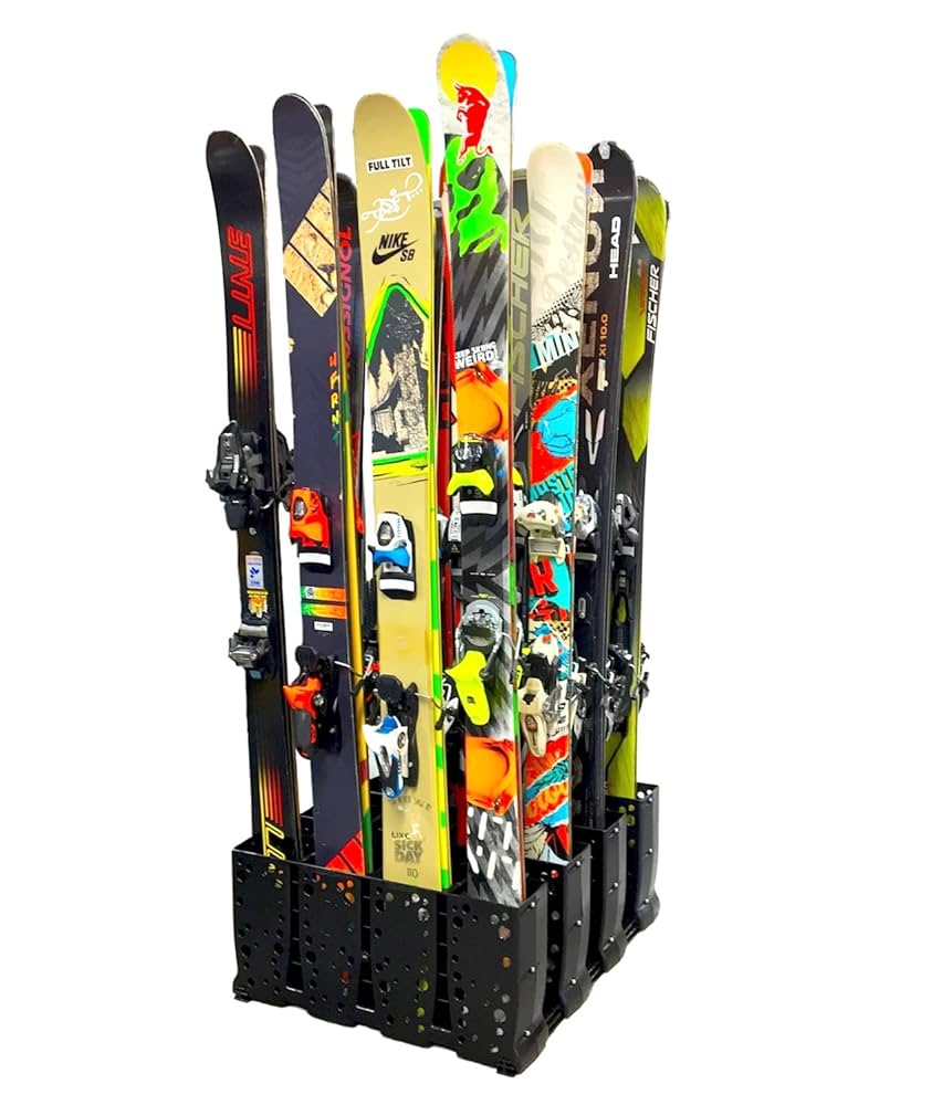 Amazon.co.jp: StoreYourBoard スキー収納ラック 自立式 スキー