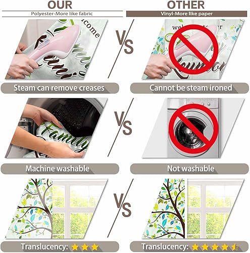 Miniatura 6 de Fondo de reunión familiar de 72 x 43 pulgadas, fondo de fotografía de bienvenida a nuestra familia, árbol genealógico, hojas verdes, miembros,