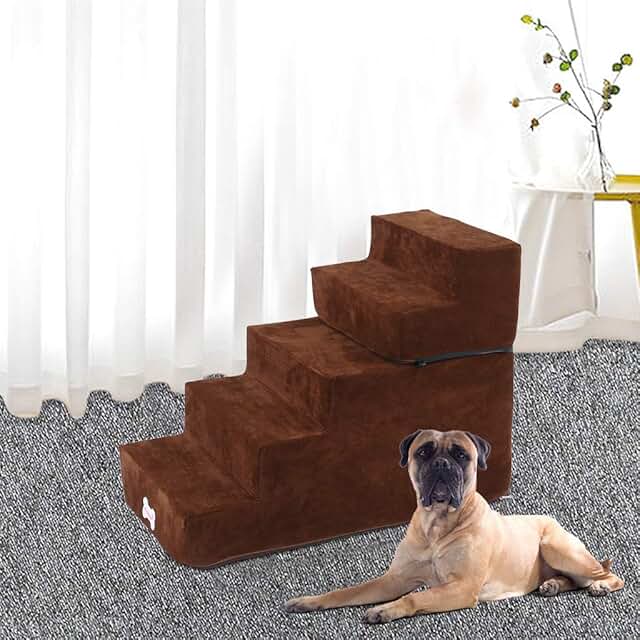 5 step dog stairs for high beds
