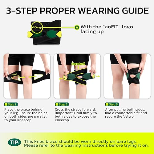 Miniatura 9 de Rodillera para mujeres y hombres (1 par), rodilleras de compresión ajustable, soporte de rodilla con estabilizadores de memoria, soporte de rodilla