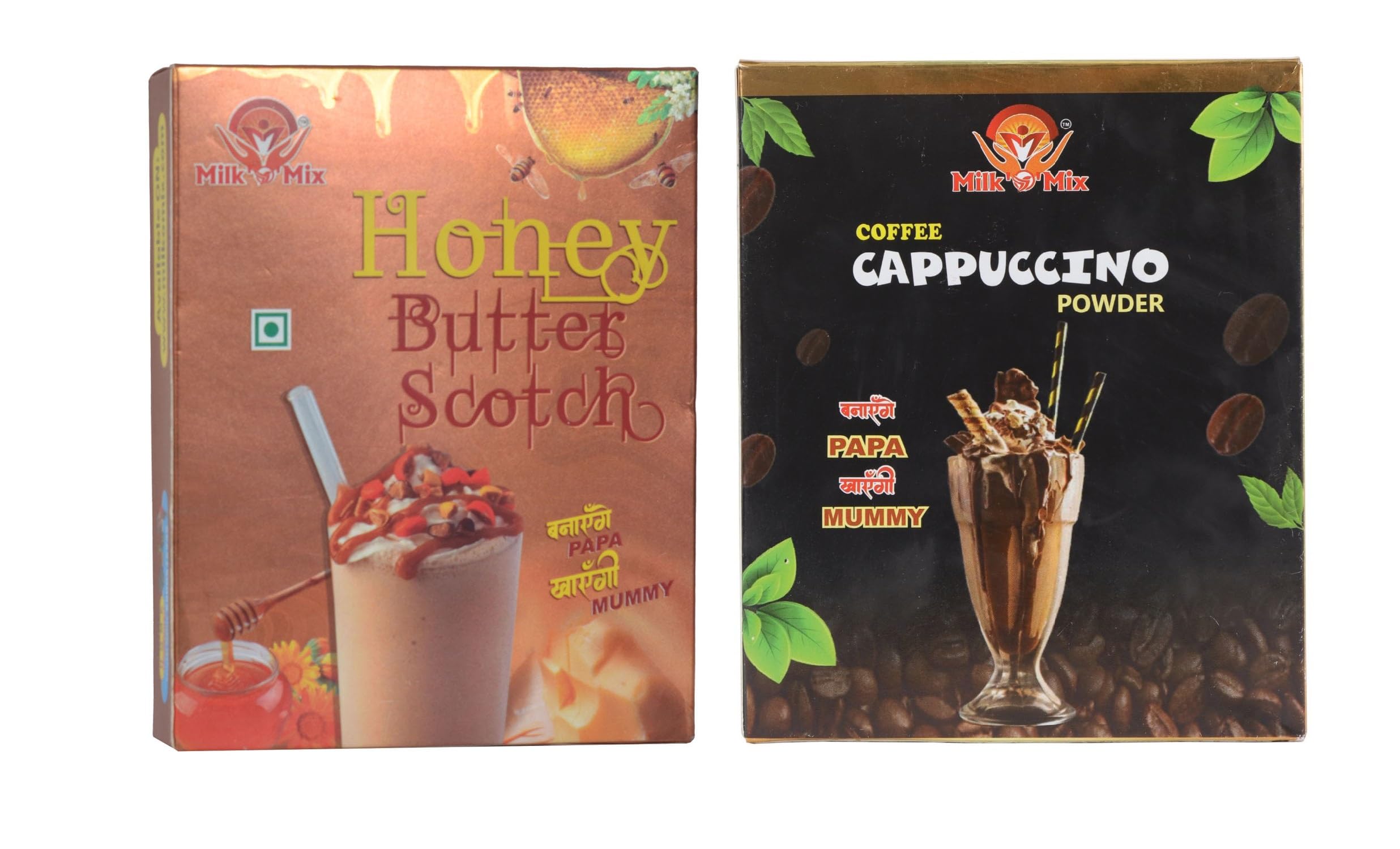 Milk 'O' Mix Cappuccino & Berry Breeze Flavored Milk Shake Powder -400 Gram (Pack of 2)