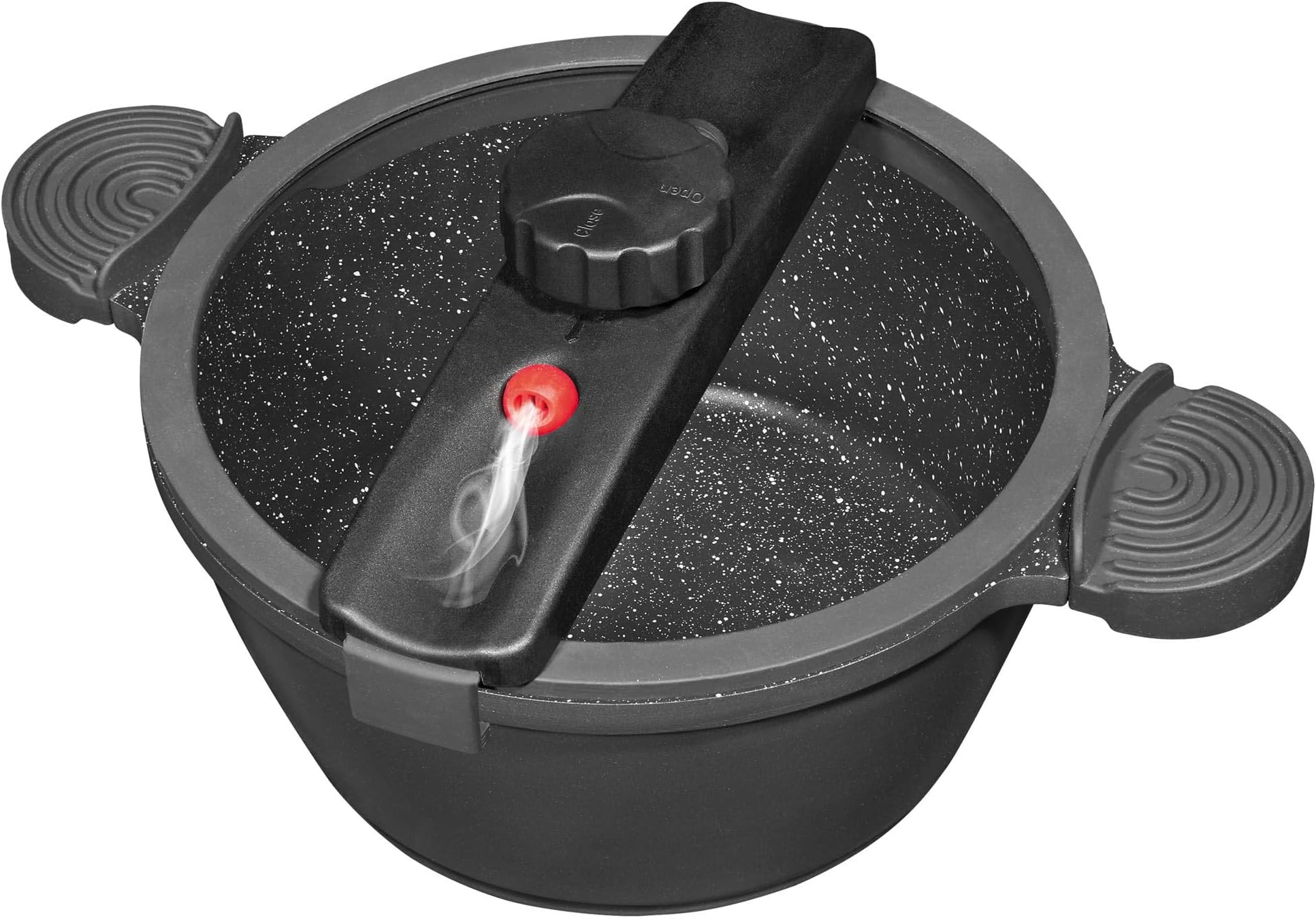 STONELINE 17996 Universal Cooking Pot with Low Pressure Function 24 cm Energy-Saving Pot Aluminium Grey 33.4 x 29.4 x 23.3 cm 2 Units