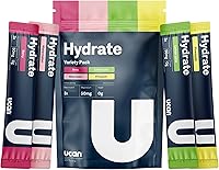 Vista 1 de UCAN Hydrate - Mezcla de bebidas con electrolitos (paquete variado, 12 paquetes de barritos) sin azúcar, apta para dieta cetogénica, vegana, sin