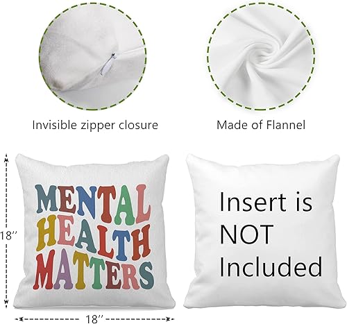 Miniatura 8 de OFlich Funda de almohada decorativa con citas motivacionales de 18 x 18 pulgadas, con citas motivacionales, flores rústicas de primavera y verano,