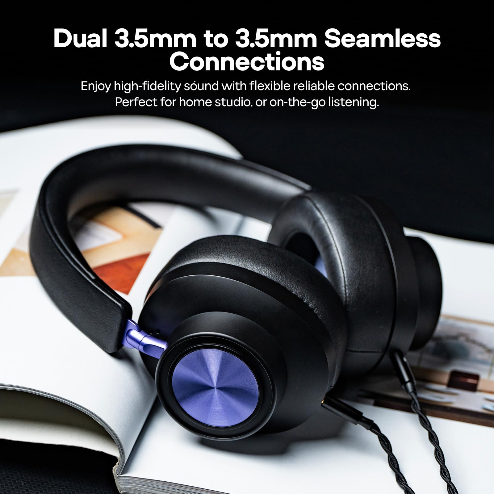 Linsoul Kiwi Ears x Z Reviews: Serene Cuffie Over Ear con Cavo, Driver Planare Completamente Chiuso, Equilibrio Tonal di Precisione, Cuscinetti in Pelle Vegana per DJ, Gamer e Musicisti