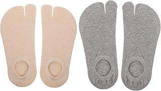 PRETYZOOM 2 Pairs Flip Flop Socks Tabi Geta Socks Japanese Style Flip Flop Socks Split Toe Topper Stocking for Men and Women