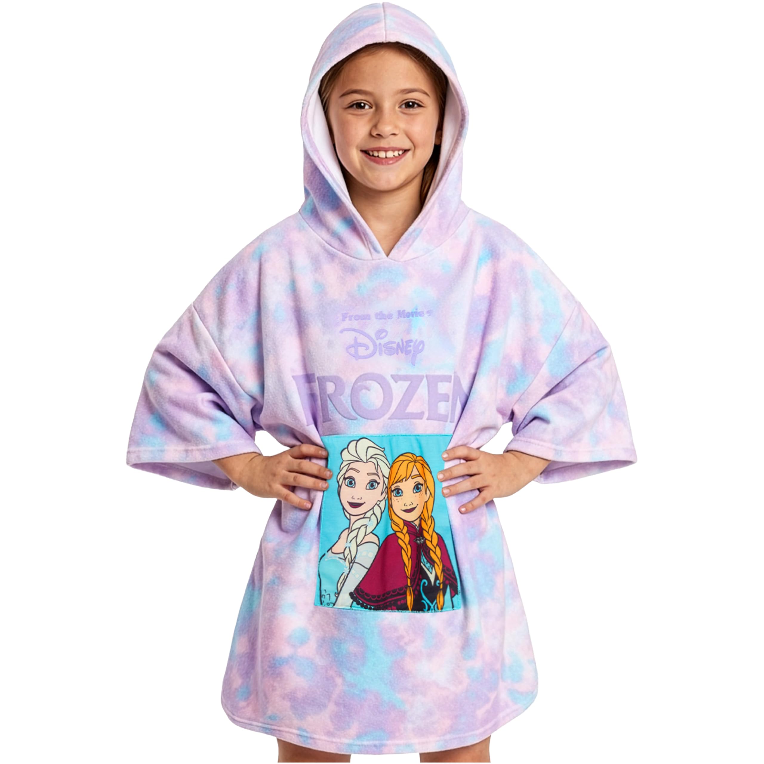 Disney Stitch Hooded Bath Towel Poncho Kids Absorbent Beach Swim Towel 5-9 Y New