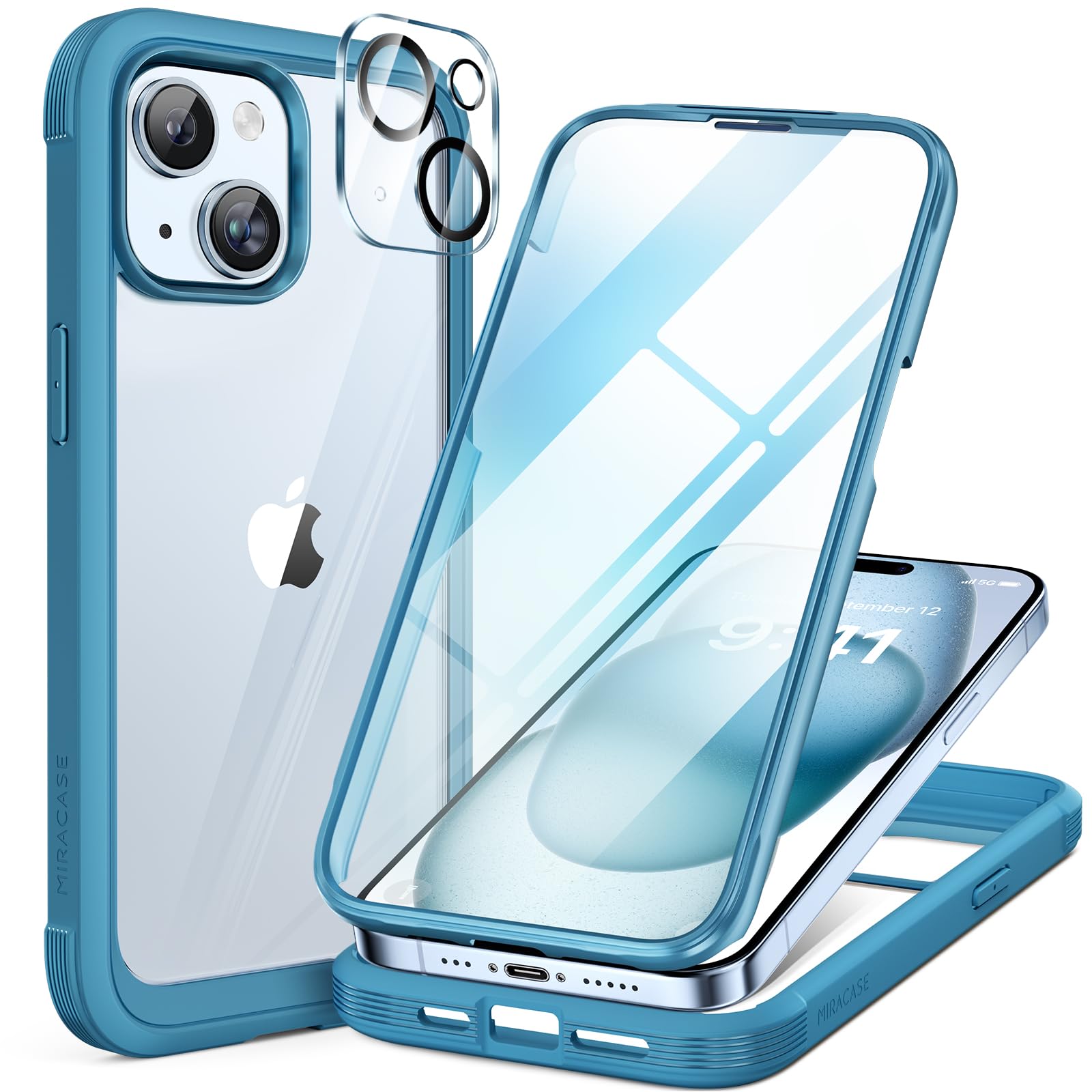 Miracase Magnetic Case for iPhone 17 Case, [Bubble Free] Built-in Glass Screen Protector+ [New Camera Control Button], Full Body Bumper Compatible with MagSafe, Drop Proof 17 Cover,6.3-inch (Black) — view 197