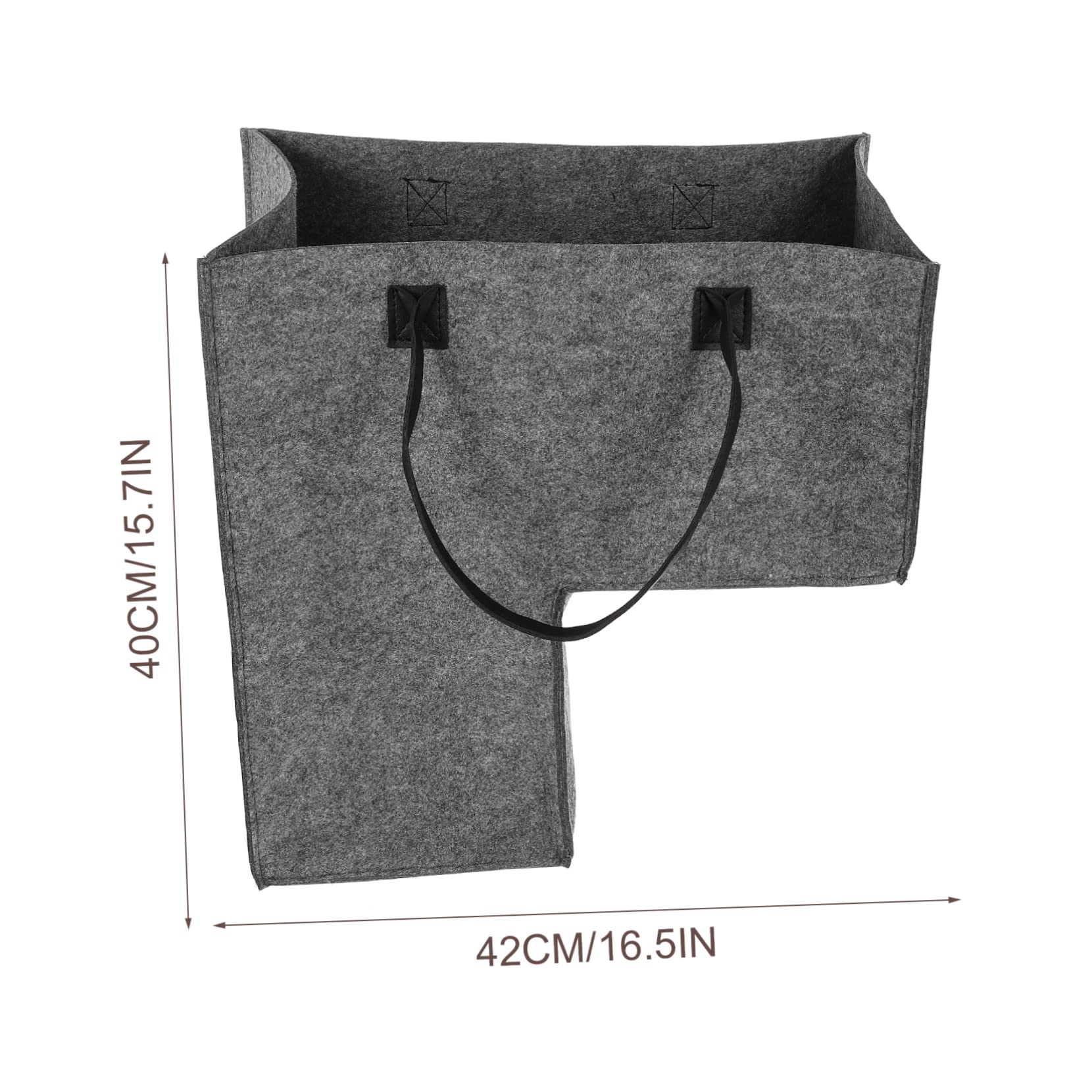 Cestino Portaoggetti L-Shape Per Scale in Feltro Cesto Per Biancheria E Giocattoli Organizzatore Moderno Per Casa in Grigio Scuro - Capacità Versatile Per Ogni Angolo