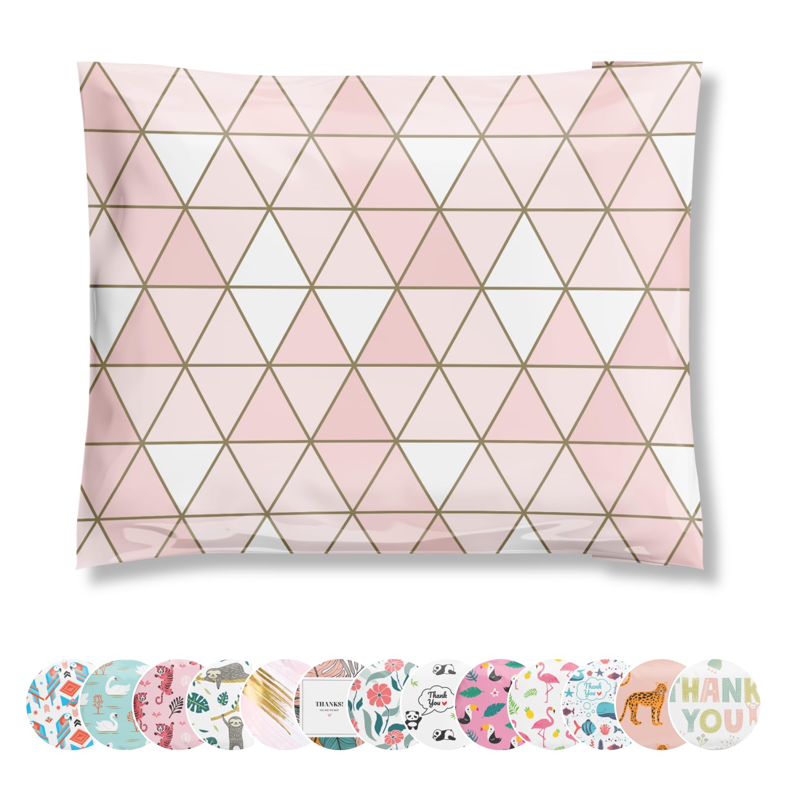 Poly Mailers 10x13 100 Pack | Self-Sealing Shipping Bags Envelopes for Small Business | Waterproof Durable Packaging | Rosé | Pink Gold | à la mode