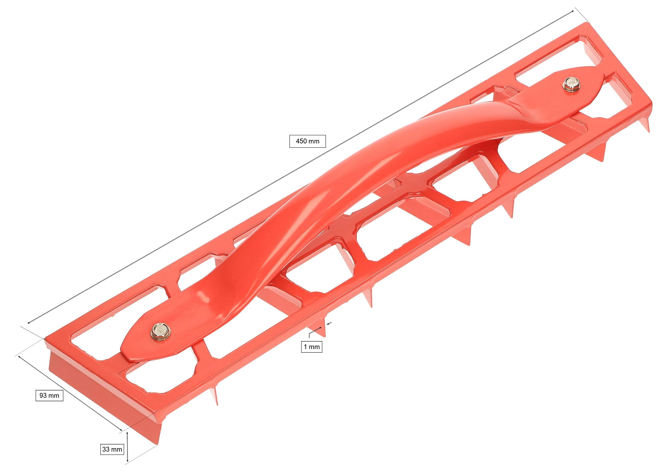 KOTARBAU® Rabot 450 x 85 mm zum Entfernen von Putz Farben Handhobel Putzhobel Schleifraspel Gipserhobel Kantenhobel Rot