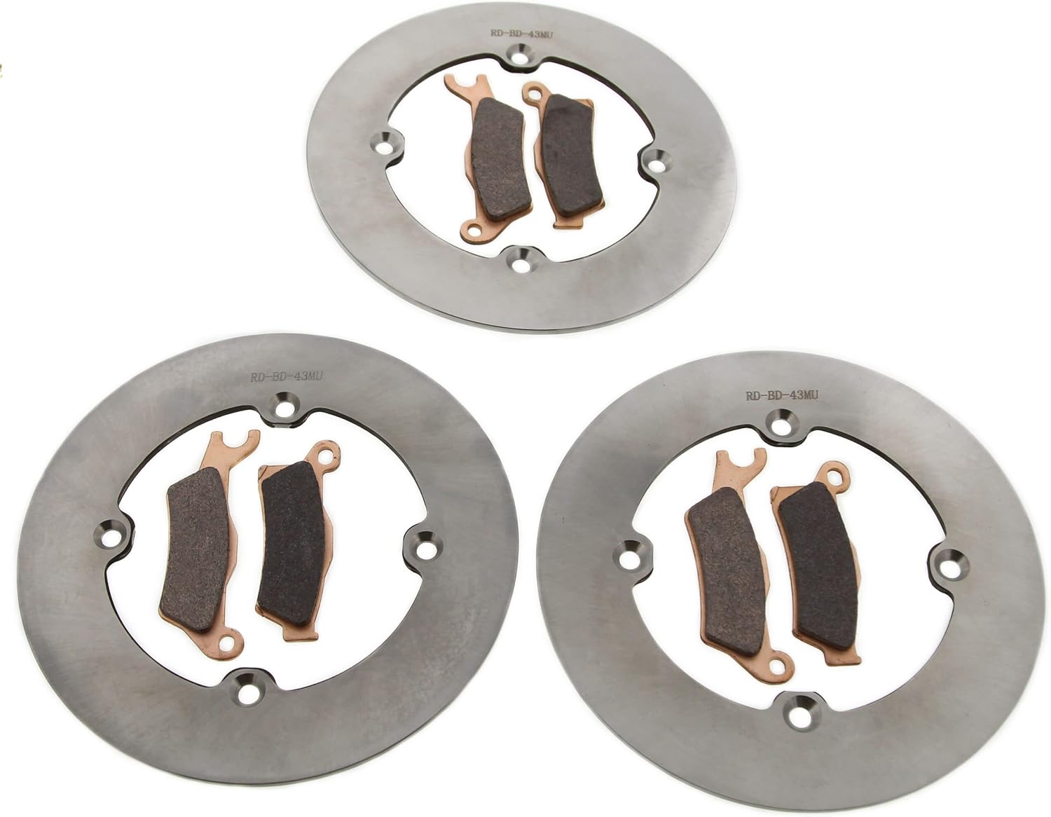 Race Driven Front & Rear MudRat Brake Rotors & Pads for Can-Am Outlander Max XMR XT XTP 450 500 570 650 800 800R 1000R