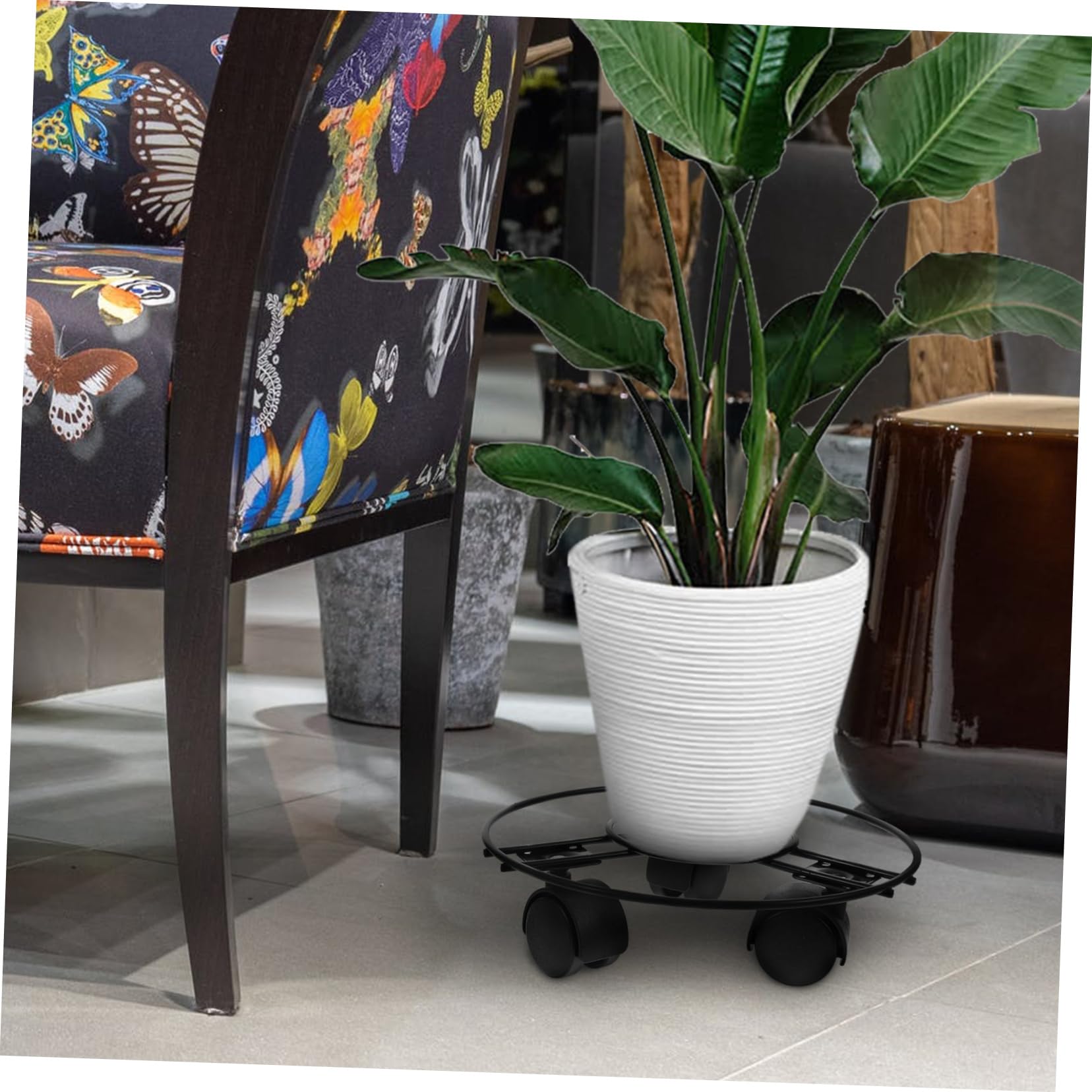 Plateau à Roulettes Pour Pots De Fleurs, Support Mobile Carré, Pratique Pour Déplacer Vos Plantes En Intérieur Ou Au Jardin