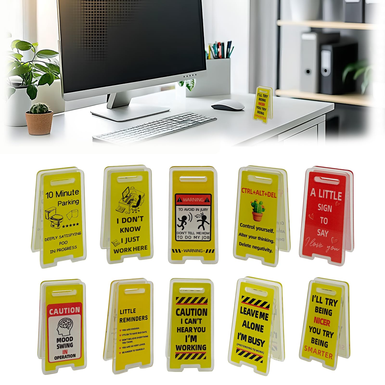 10 Pack Note Holder Clips Funny Sticky Note Holder Humor Joke ...