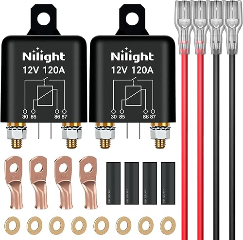 Miniatura 31 de Nilight 50044R - Juego de 5 cables de cobre estañado impermeables de 40/30 amperios, resistentes de 12 AWG, 5 pines, SPDT, estilo Bosch de 12 V