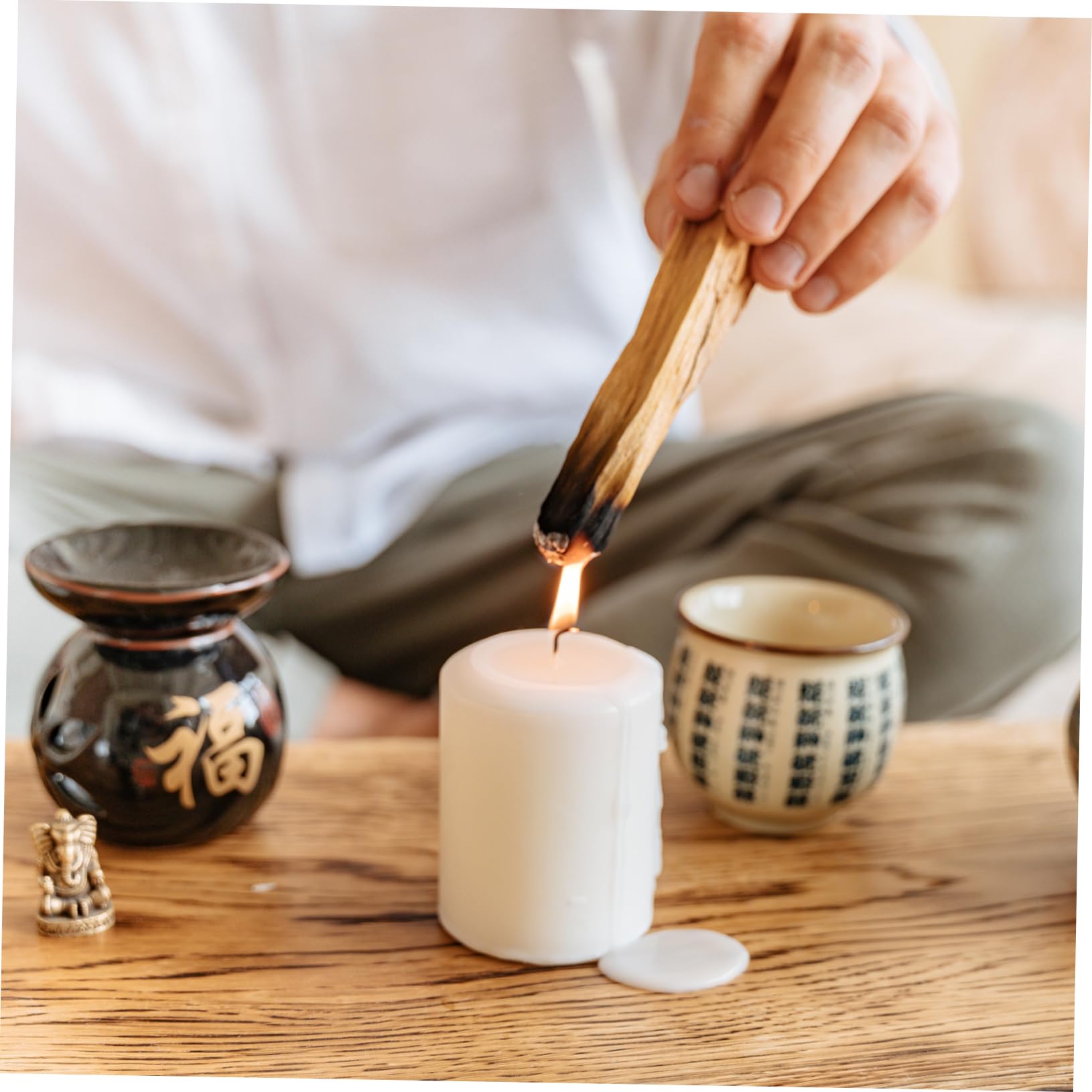 Varillas De Madera para Incienso De Incienso Aromático para Yoga Y Relajantes Material De Madera Premium Purificadores De Aire para Hogar Y Oficina 3 Piezas X 4