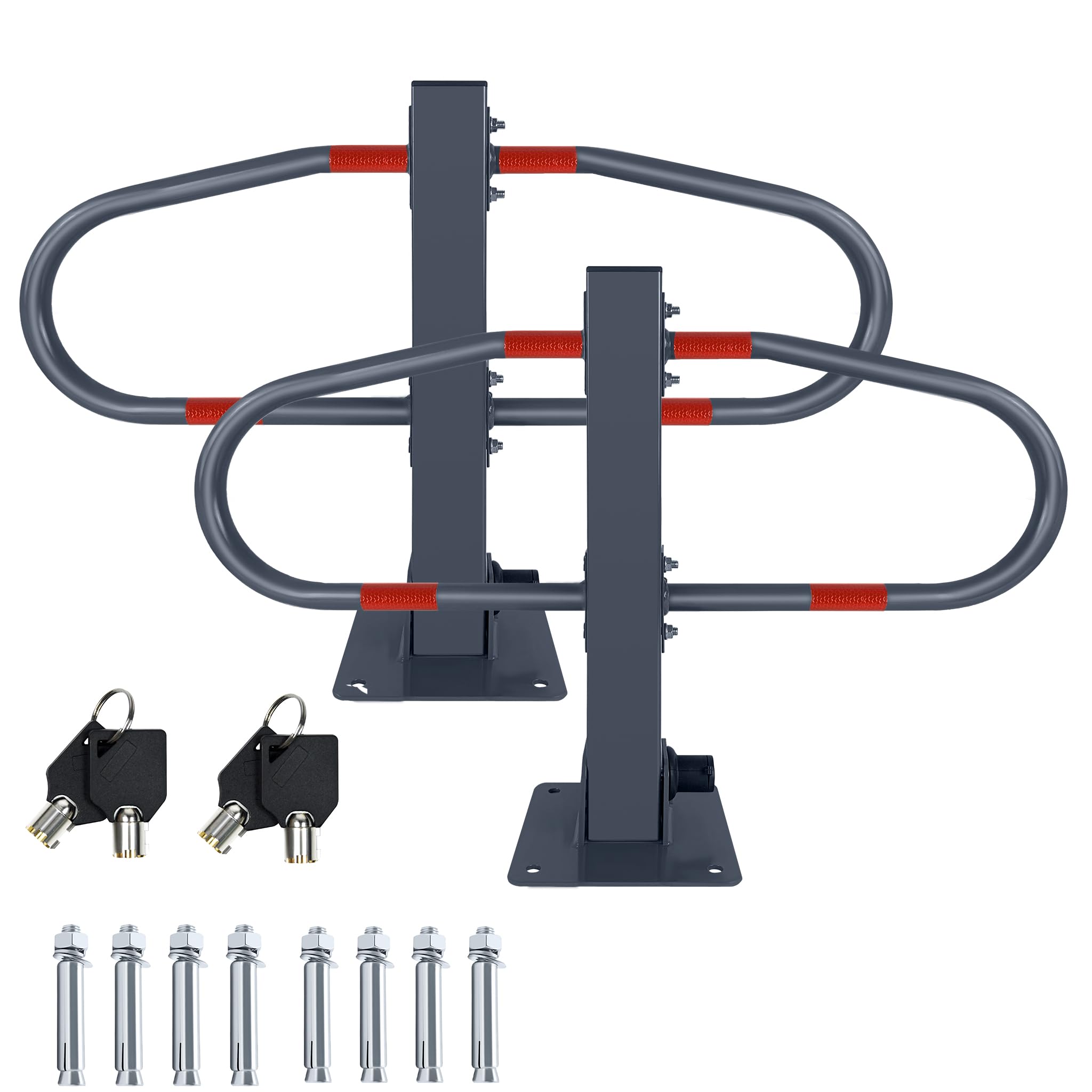 Barrière de parking pliable pour sécuriser la zone de stationnement résidentiel