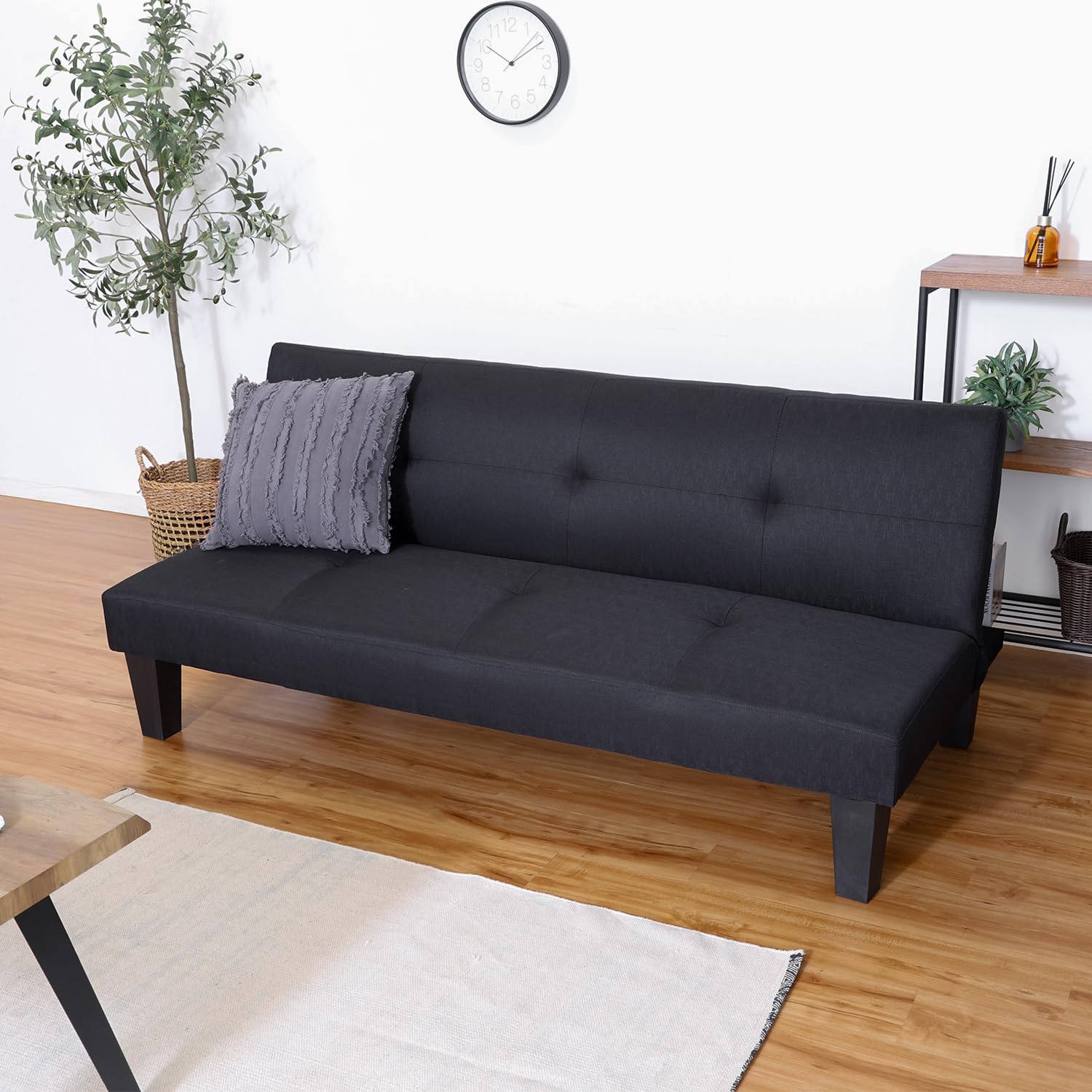 Amazon｜不二貿易 二人掛けソファベッド 2WAY 脚付き 幅170×奥行80×高