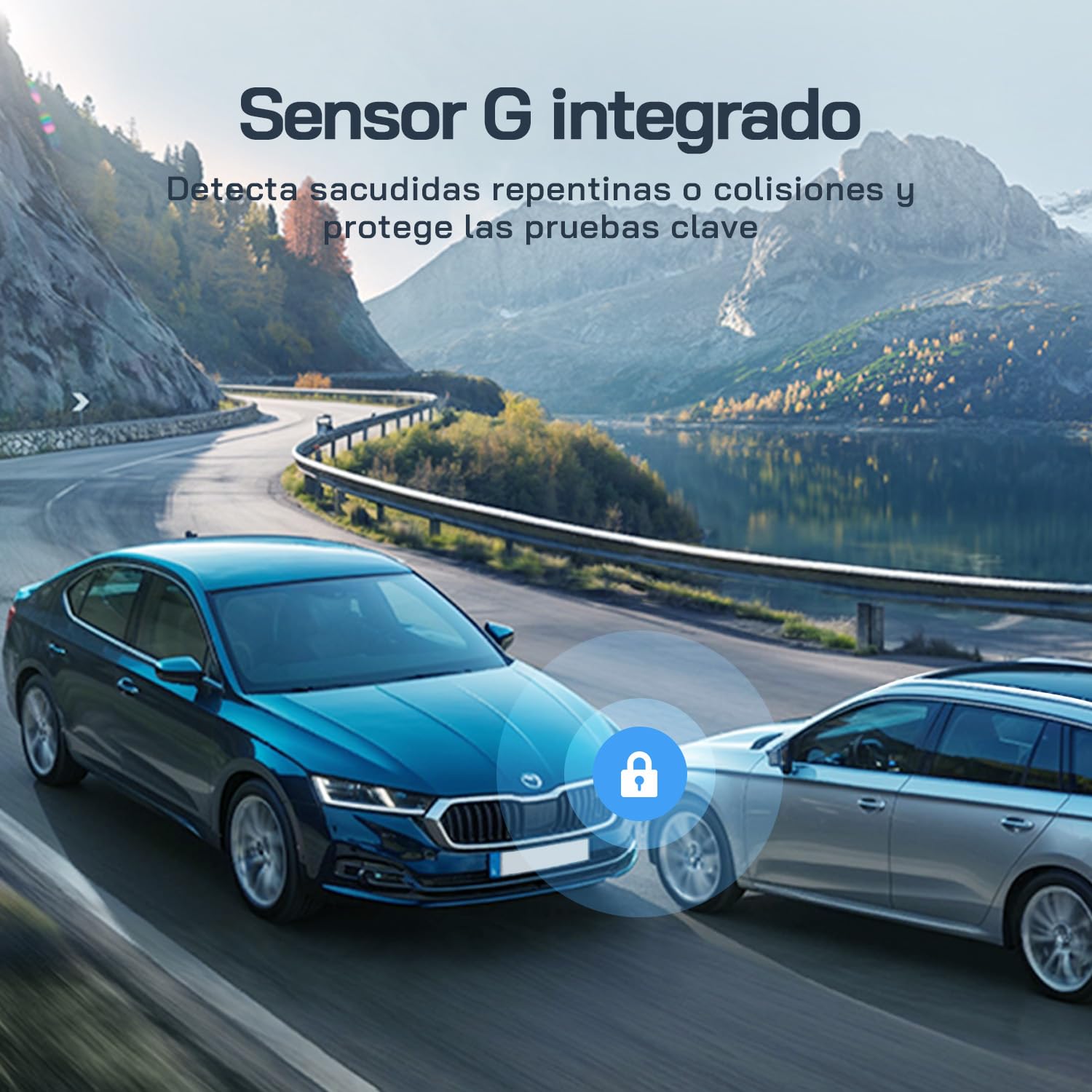 WOLFANG Dashcam, Cámara de Coche Delantera y Trasera 2.5K QHD, Dash Camera para Coches de 170º Gran Angular Monitor de Aparcamiento 24H con Grabación en Bucle y Sensor G