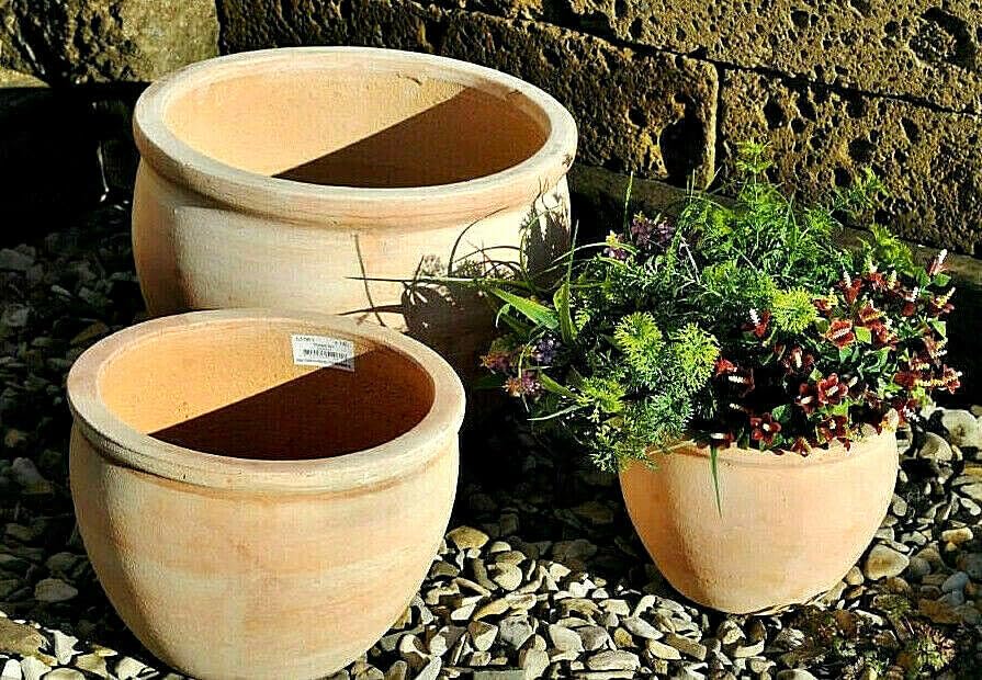 76cm, Hoge Terracotta Fibrecotta Trog Plantenbak - Set van 2 € 139,99