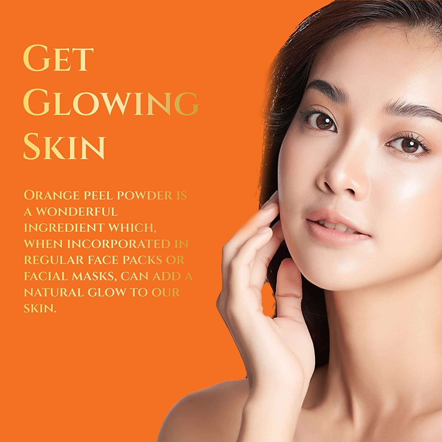 Indus Organics Orange Peel Powder face pack | Citrus aurantium - For Tan Removal, Oil Control, Glowing Skin, Scars, Boosten Collagen, Natural Skin cleanse and Natural Face pack with Vitamin C - 240gm 1