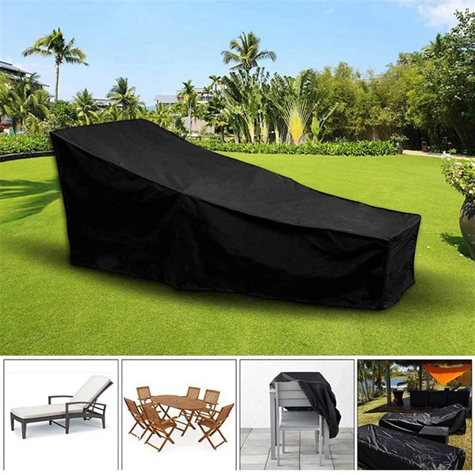 Gartenliege Schutzhülle 3er-Pack Schutzhüllen for Sonnenliegen im Freien, wasserdicht, for Gartenstühle aus Korbgeflecht, Sonnenliege-Abdeckung, Schutzschicht for Terrassenmöbel