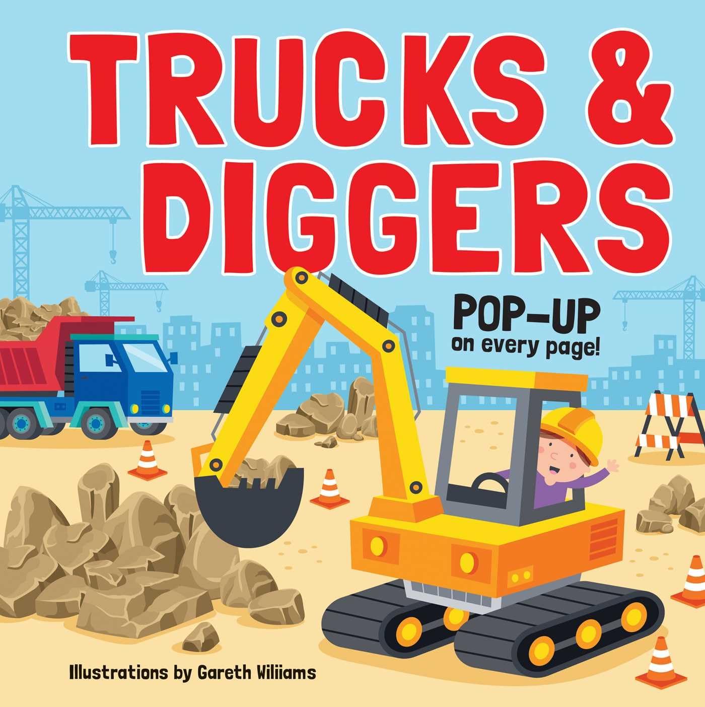 Trucks & Diggers: Pop-Up Book      Hardcover – Pop up, February 6, 2024