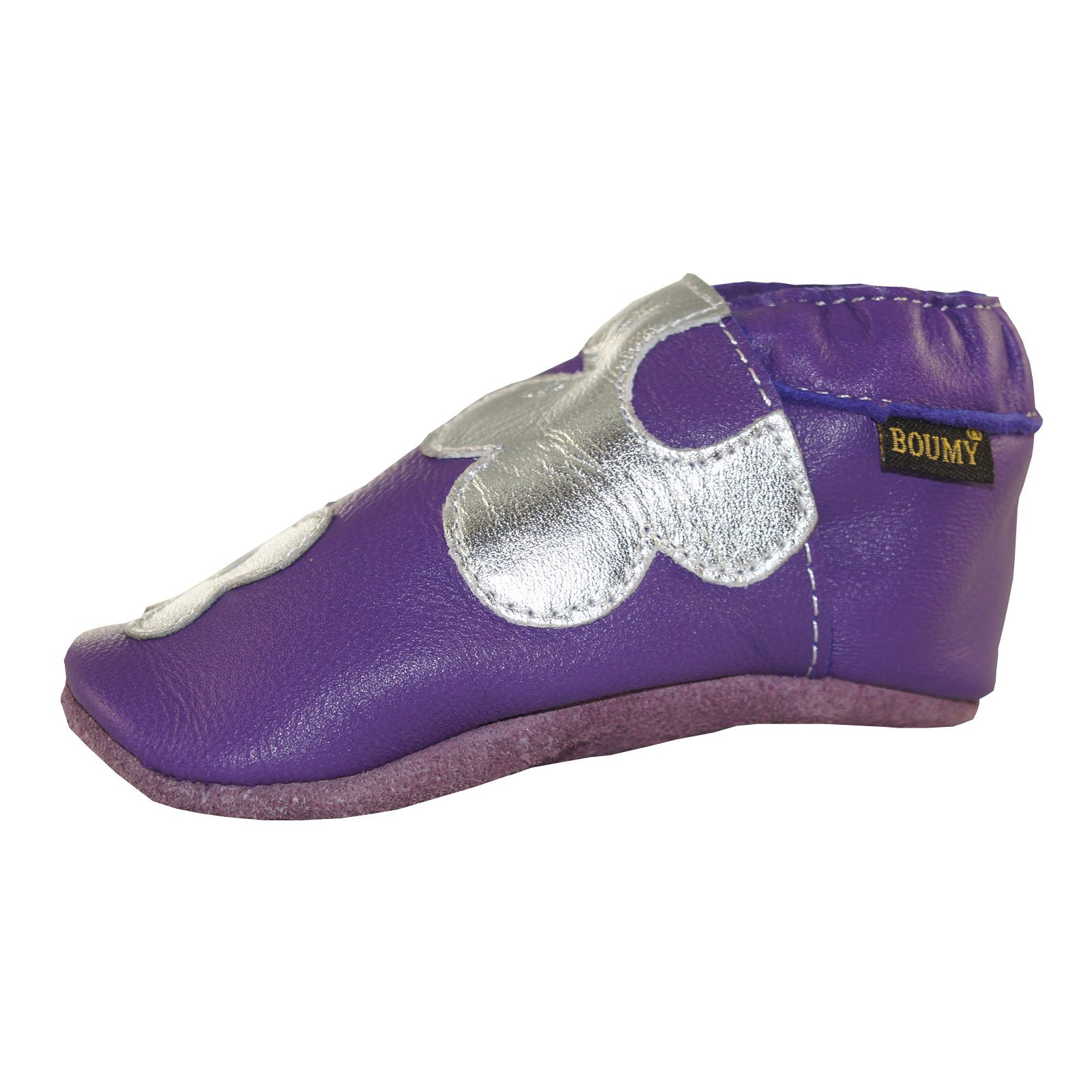 Boumy 2306 Flower Power Crawling Shoes 1491 First-Step Shoes Purple/Silver