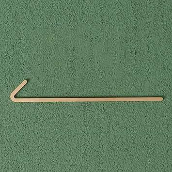 ECYC Ltd 1 Pcs 5.5 inch Restroom Signs Arrow, Brass Restroom Sign Bathroom Signs Decor Metal Toilet Symbol Sign Handicap Bathroom Signage for Offices, Businesses, and Restaurants
