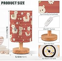 Vista 3 de FRODOTGV Retro Cute Alpacas Red Night Lights Living Room Lamps Warm Light for Kids Home