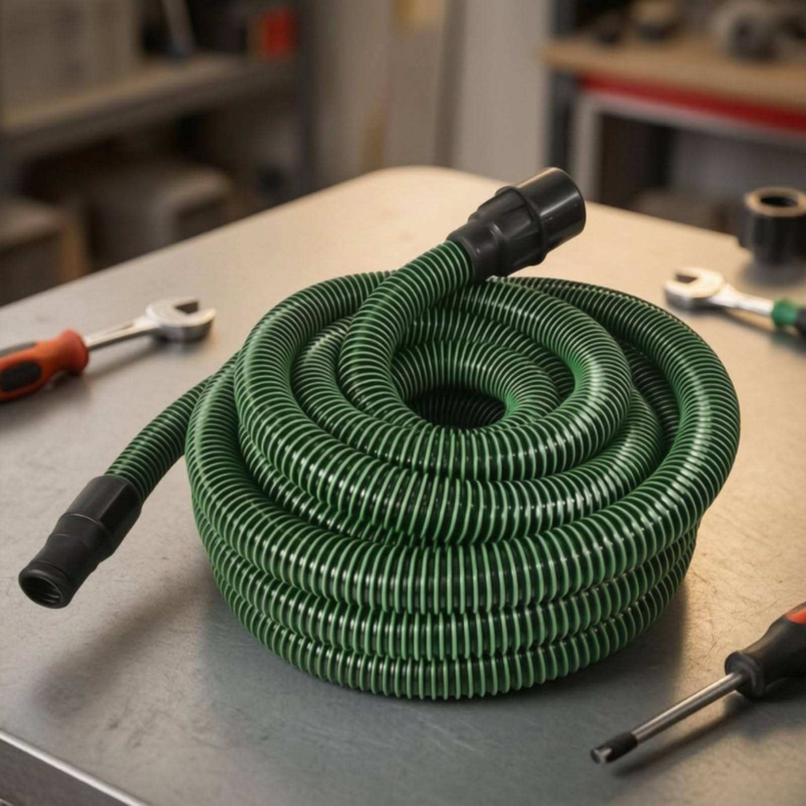Baoblaze Tubi Flessibili Aspirapolvere Industriale Tubo Collegamento Utensili Condotto Aspirazione Trucioli Ricambio per Aspiratore in Plastica Corrugata, 3.5 Metri