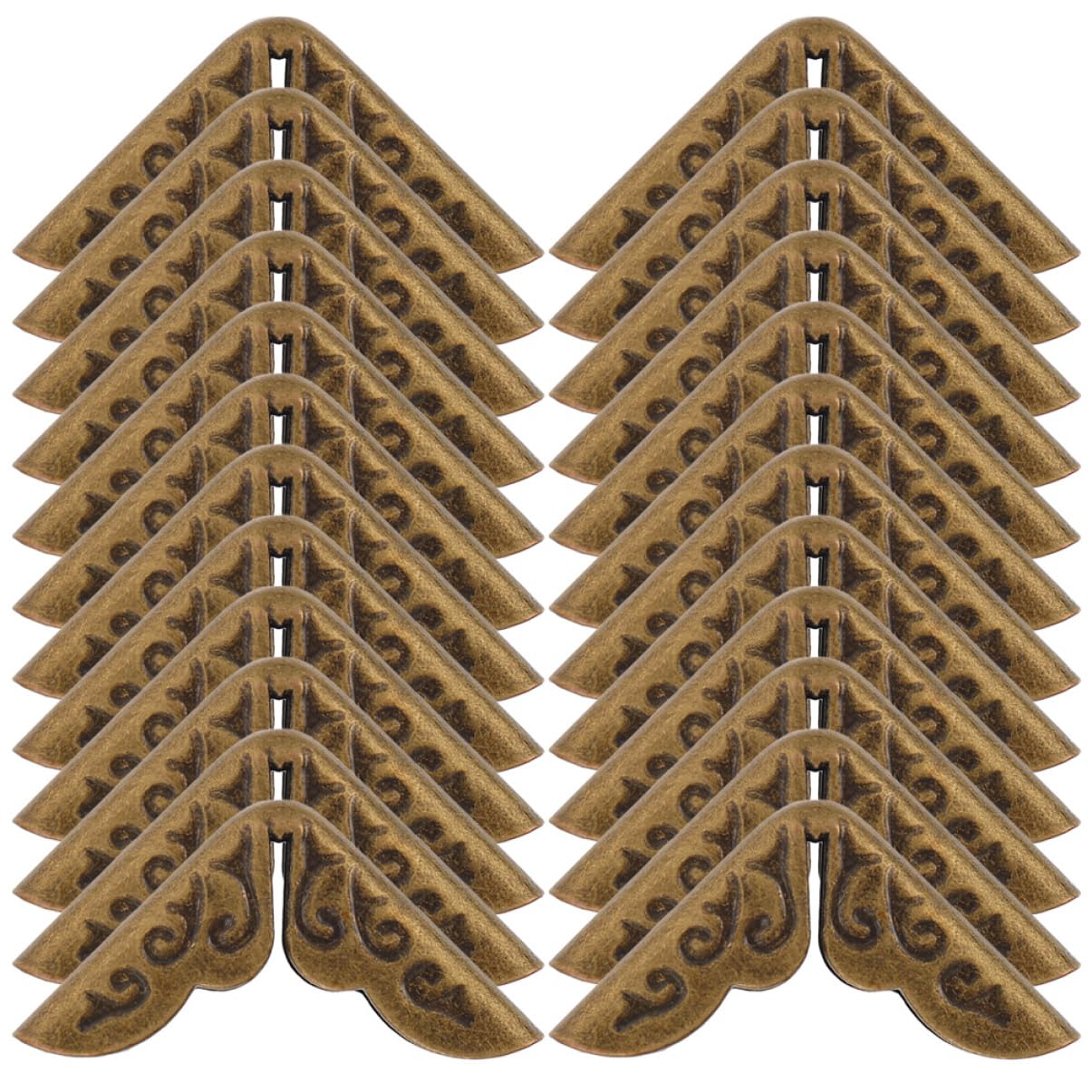 OSALADI 50Pcs Vintage Metal Book Corner Protectors for Scrapbooks Albums and Menus Durable and Decorative Edges Covers Antique Finish for Present Giving and Home Decor