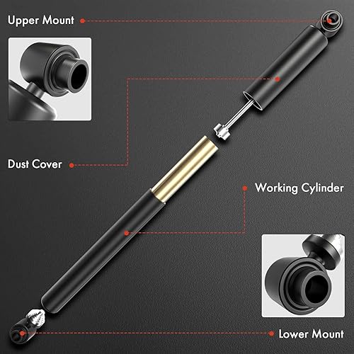 Miniatura 2 de A-Premium Amortiguador trasero compatible con Autocar LLC. Xpert & Caterpillar & Freightliner 108SD 122SD & International & Kenworth & Mack &