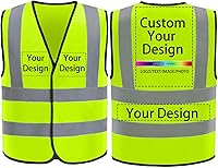 Vista 13 de Chaleco de seguridad de encargo de la alta visibilidad del chaleco de seguridad de la clase 2 Hi Vis reflex