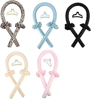 Satin Night Curlers - Flexible Heatless Hair Rollers for Overnight Use with Clips and Ties, Ideal for Women Seeking Gentle, Lasting Curls
