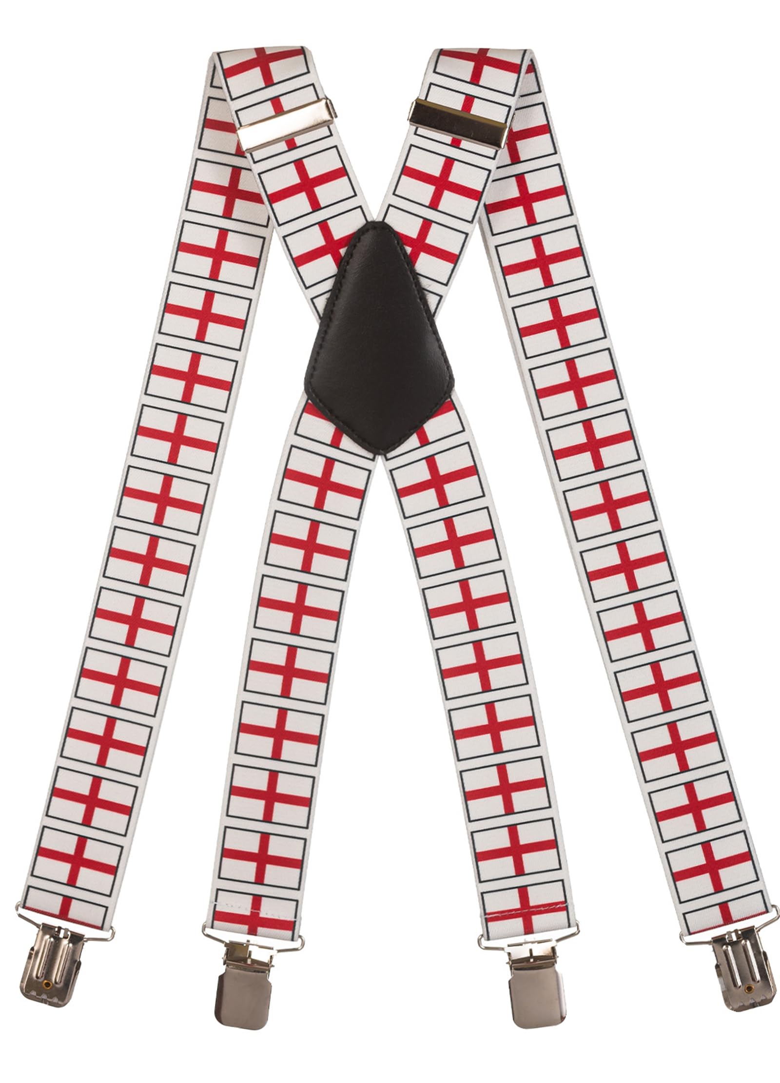 Olata Men's Heavy Duty Printed X-Shape Braces/Suspenders, 4cm - England